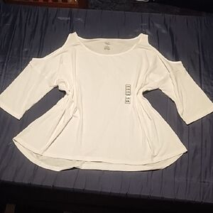 Elegant Off-Shoulder Blouse - Cream